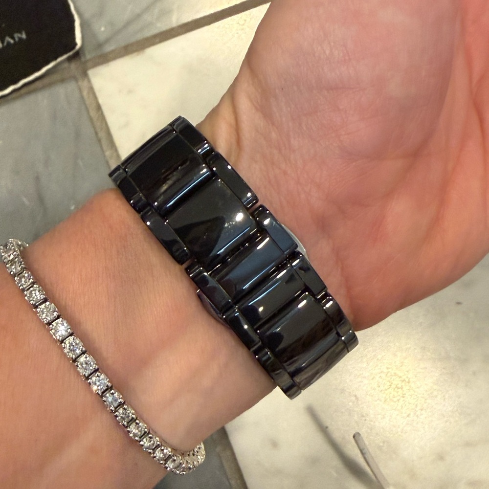 Michael Kors Black and Silver Crystal Watch - Picture 2 of 5